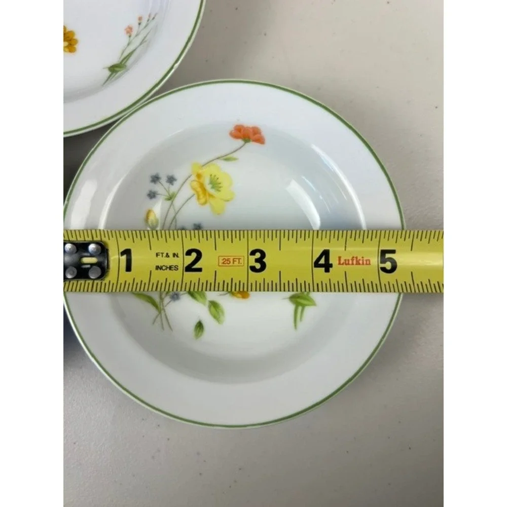 Castlecourt April Flowers Fine China Fruit Dessert Bowls Set of 5 Japan 5.5